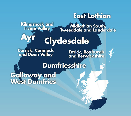 West region constituencies on map