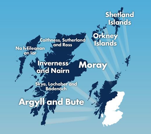 highlands region constituencies on map