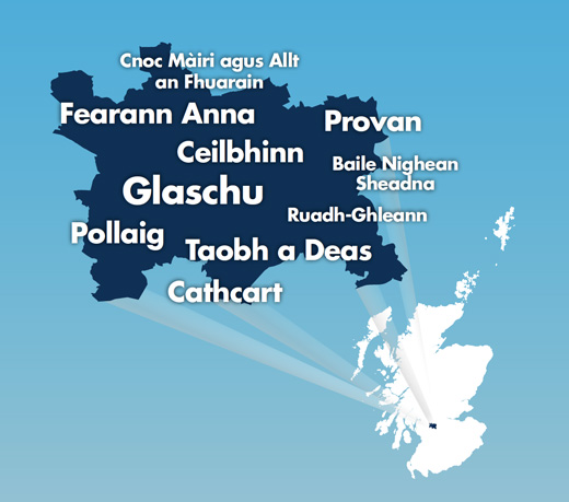 glasgow region constituencies on map