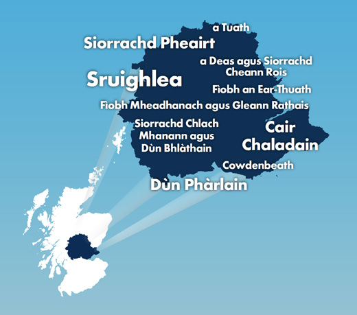 mid scotland region constituencies on map